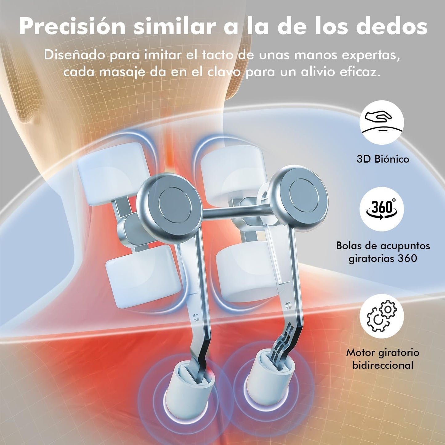Masajeador Terapéutico Cervical con Calor Pro – Alivio del Dolor y Relajación Profunda